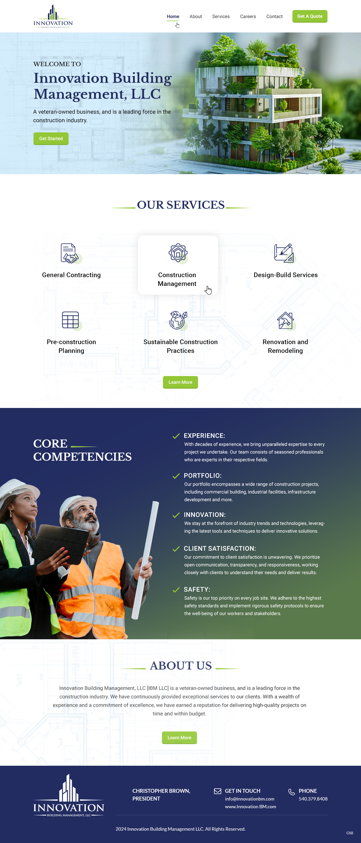 Web Design by pb for Innovation Building Management LLC | Design #33354566
