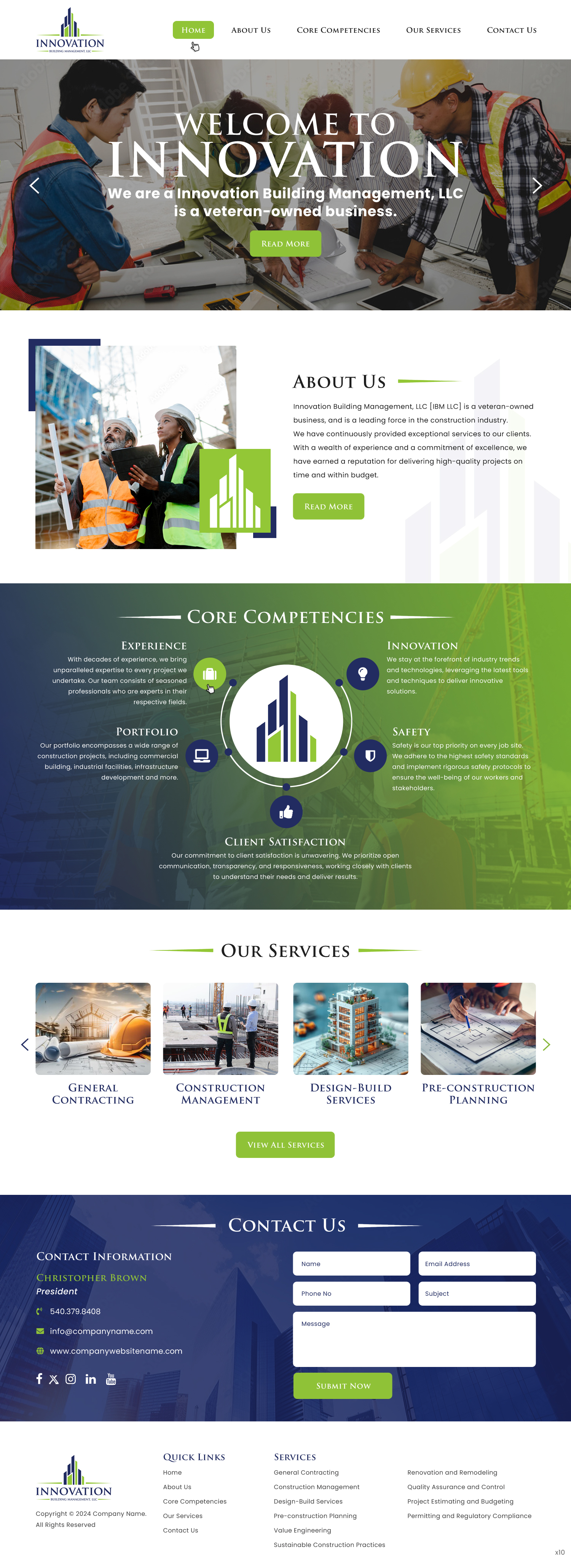 Web Design by pb for Innovation Building Management LLC | Design #33354568
