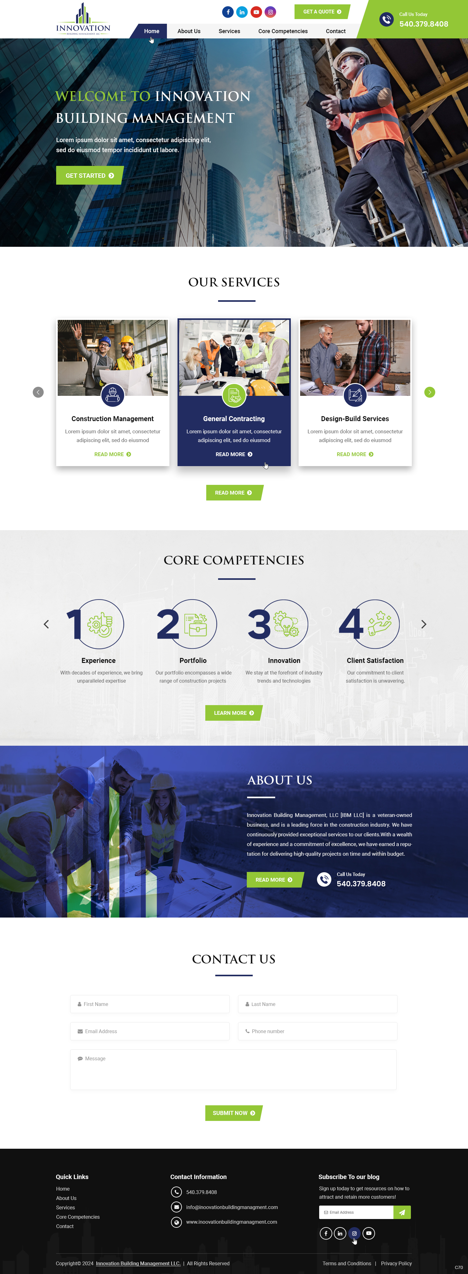 Web Design by pb for Innovation Building Management LLC | Design #33354569