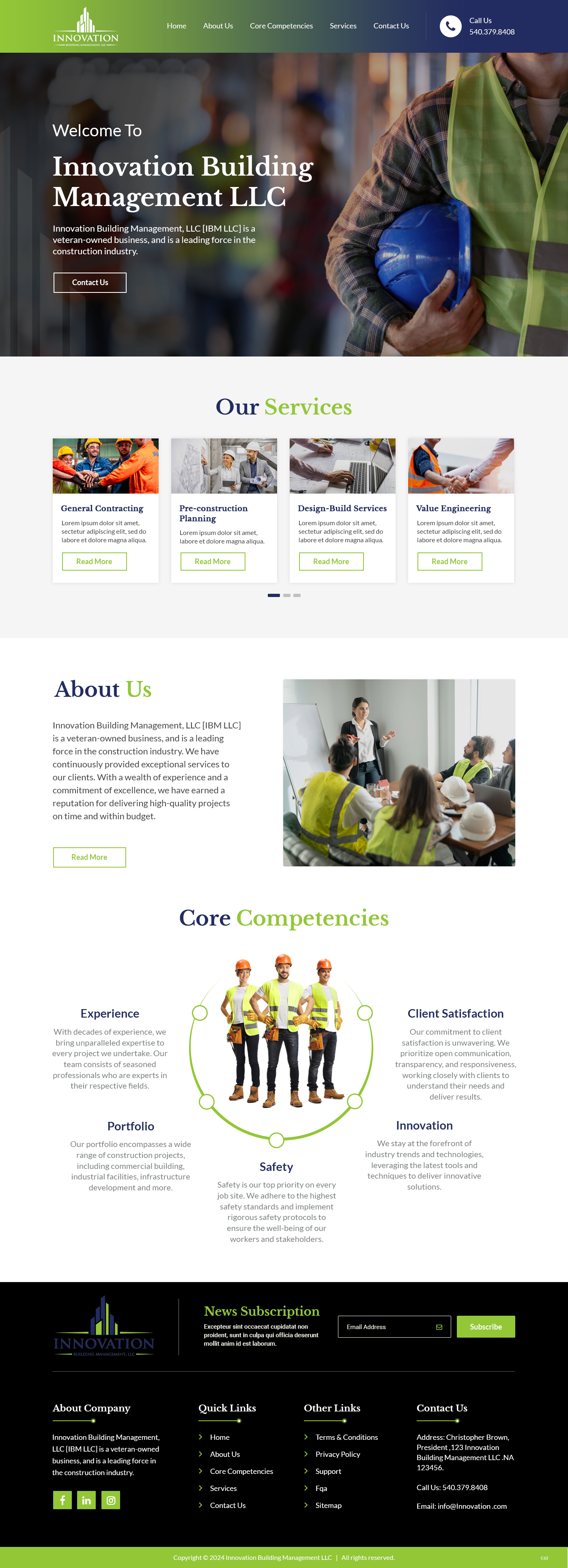 Web Design by pb for Innovation Building Management LLC | Design #33354572