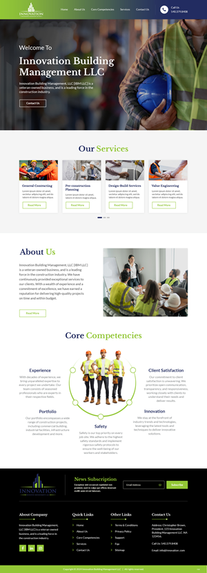 Diseño Web por pb para Innovation Building Management LLC | Diseño: #33354572