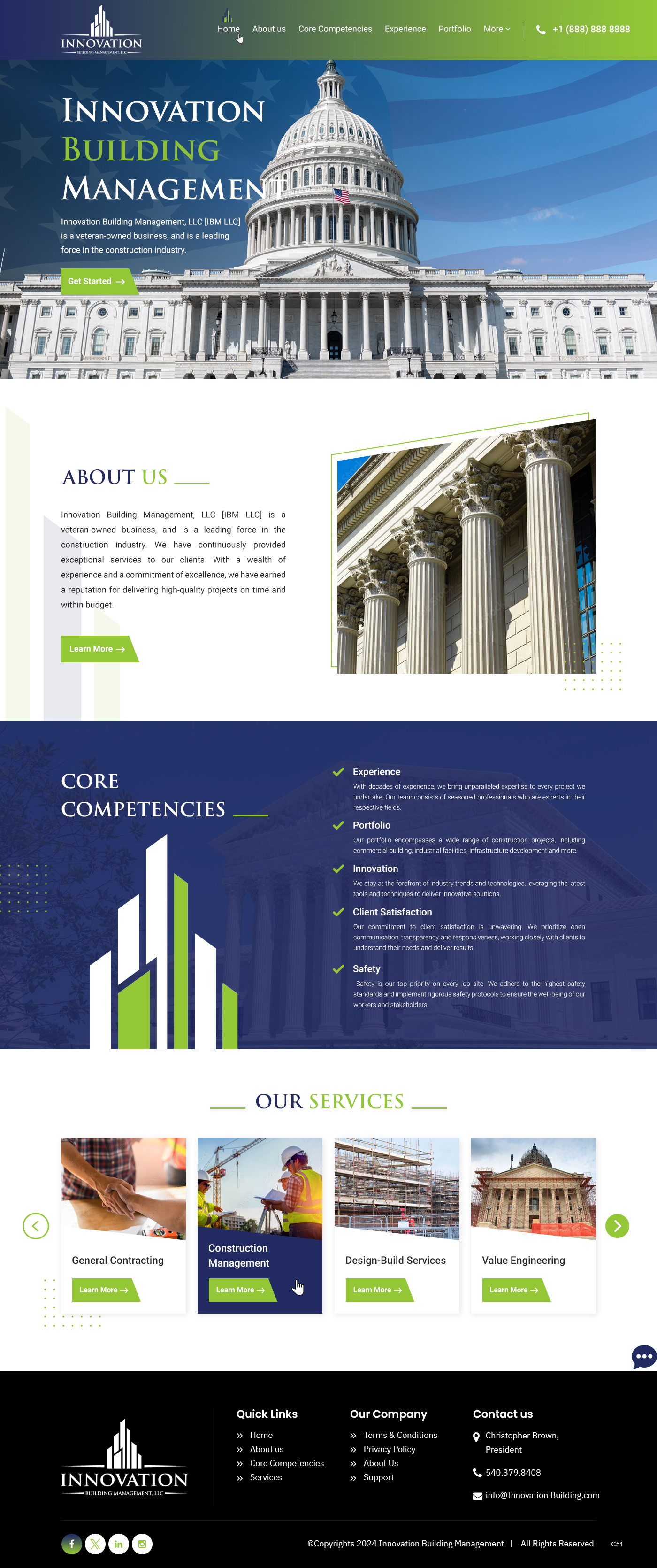 Diseño Web por pb para Innovation Building Management LLC | Diseño #33363339
