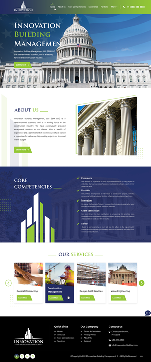 Diseño Web por pb para Innovation Building Management LLC | Diseño: #33363339