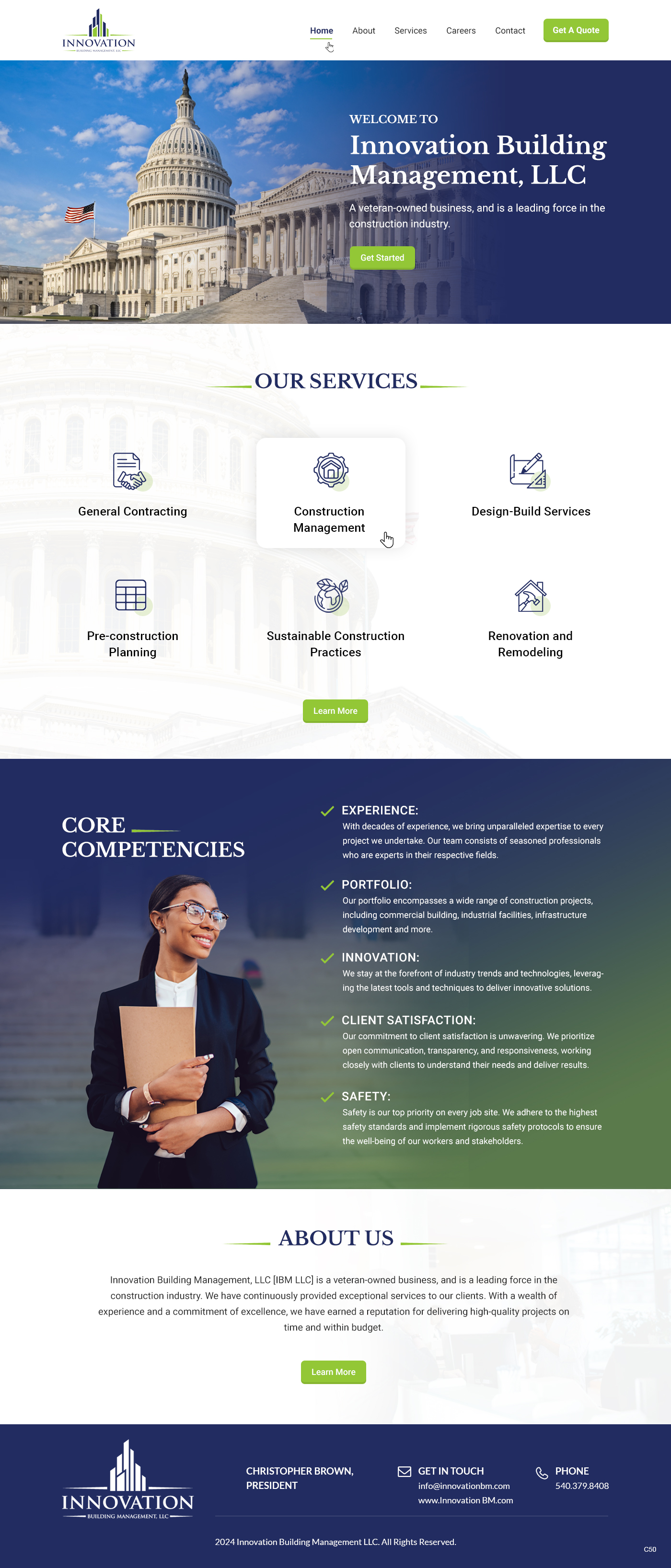 Web Design by pb for Innovation Building Management LLC | Design #33363340