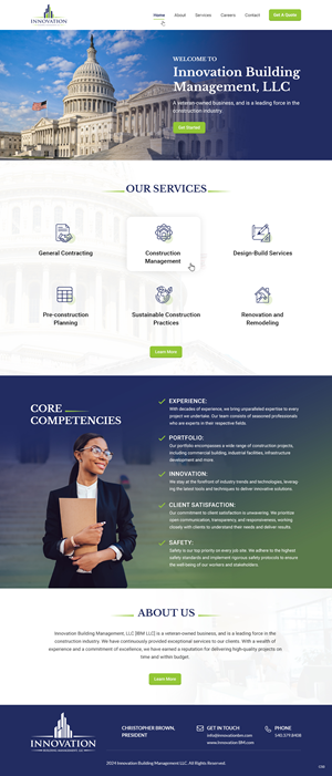 Diseño Web por pb para Innovation Building Management LLC | Diseño: #33363340