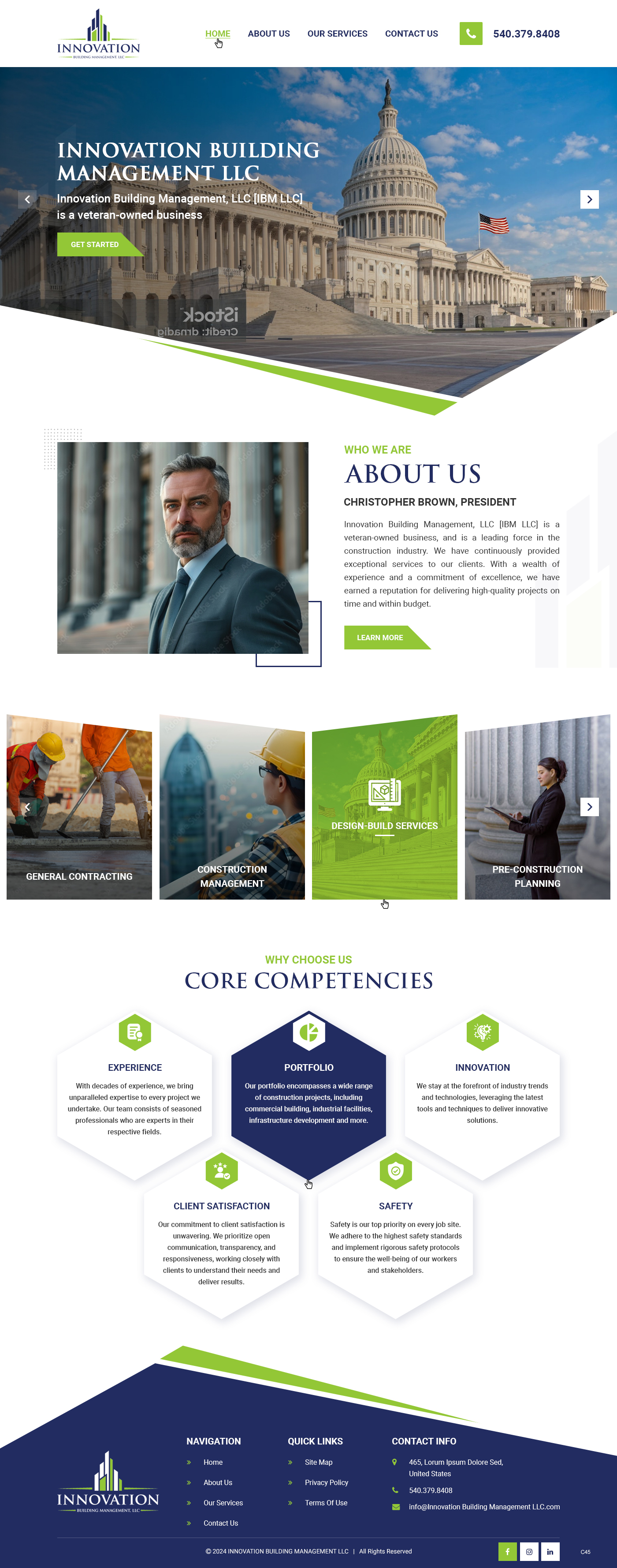 Web Design by pb for Innovation Building Management LLC | Design #33363343