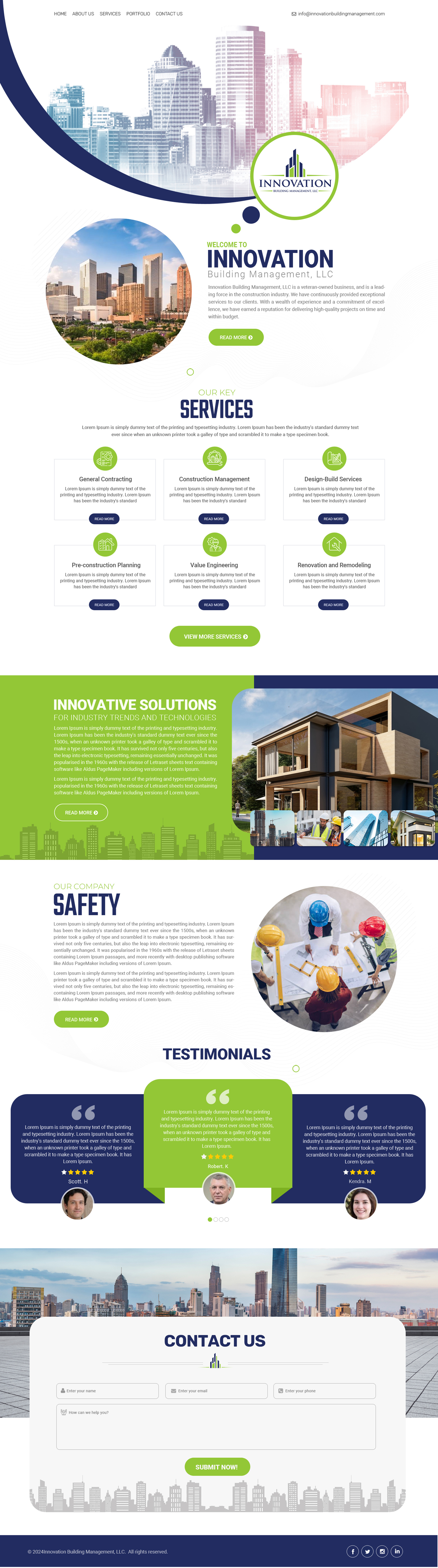 Web Design by Dream Logo Design for Innovation Building Management LLC | Design #33362913