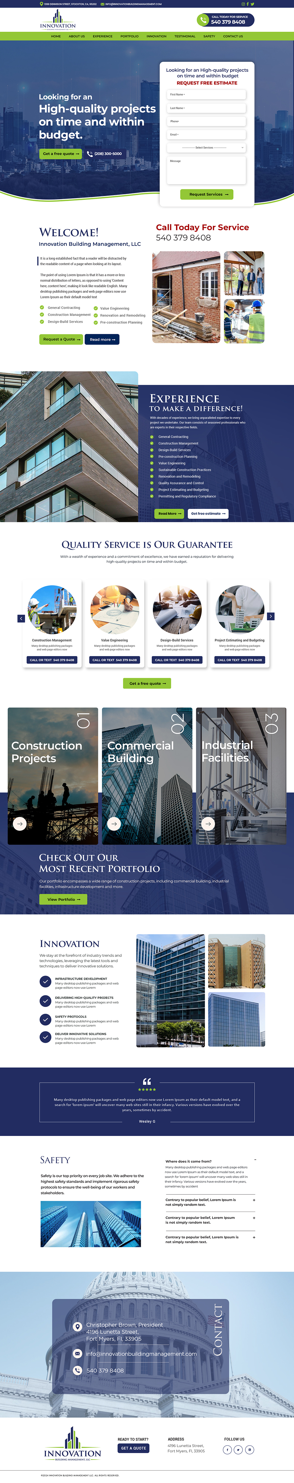 Web Design by Dream Logo Design for Innovation Building Management LLC | Design #33362914