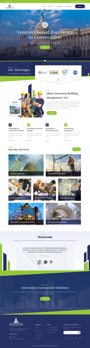Web Design by nzdesigners for Innovation Building Management LLC | Design: #33373021
