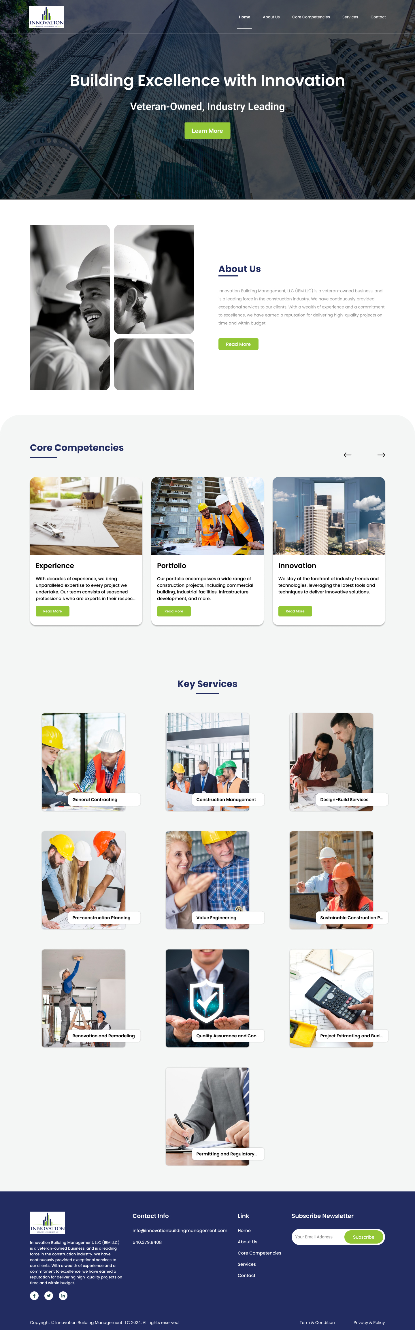 Web Design by Senthil Kumaar V for Innovation Building Management LLC | Design #33354719