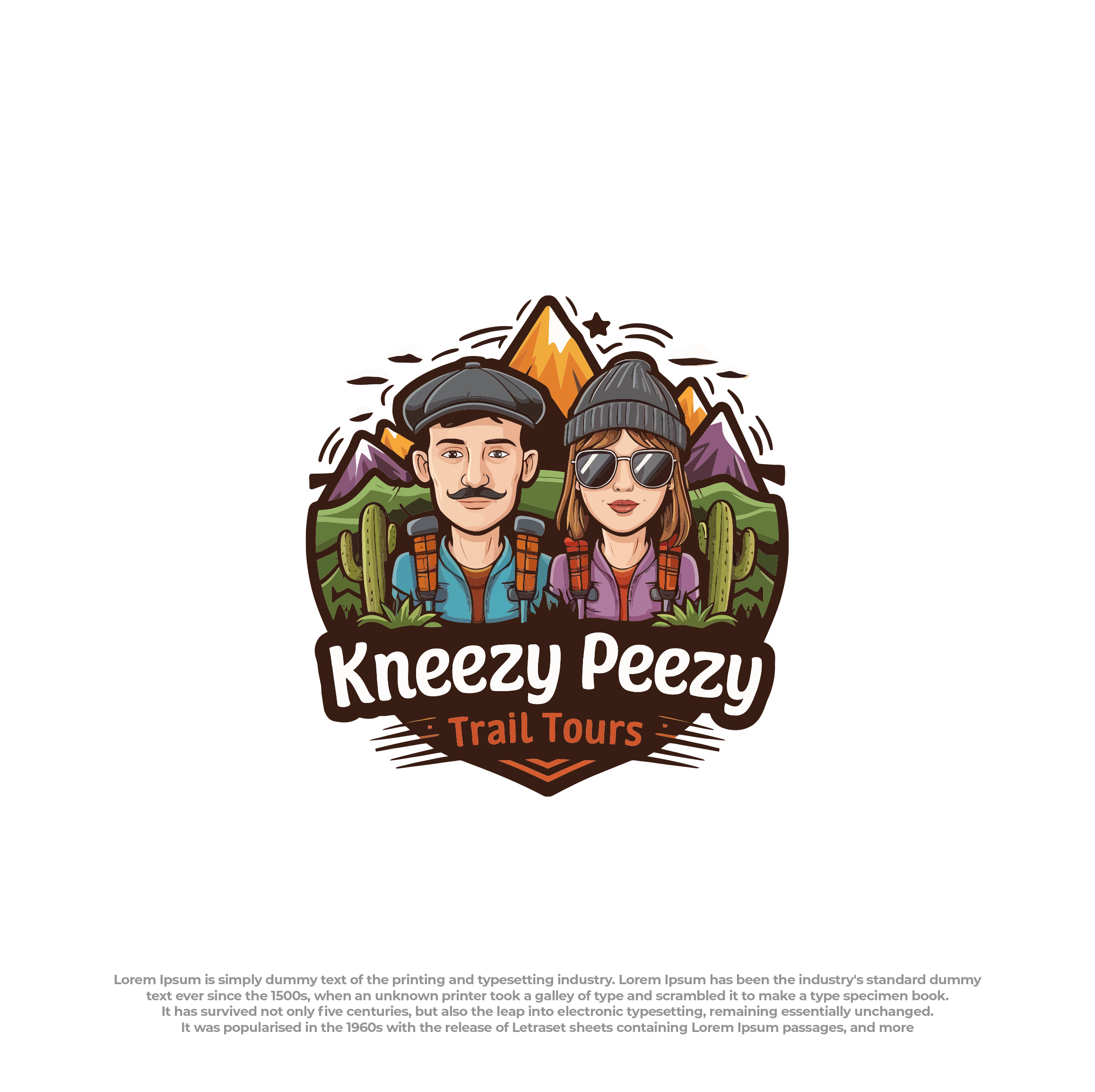 Logo-Design von Peak design für Kneezy Peezy Trail Tours | Design #33400135