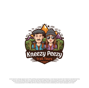 Logo-Design von Peak design für Kneezy Peezy Trail Tours | Design: #33400135