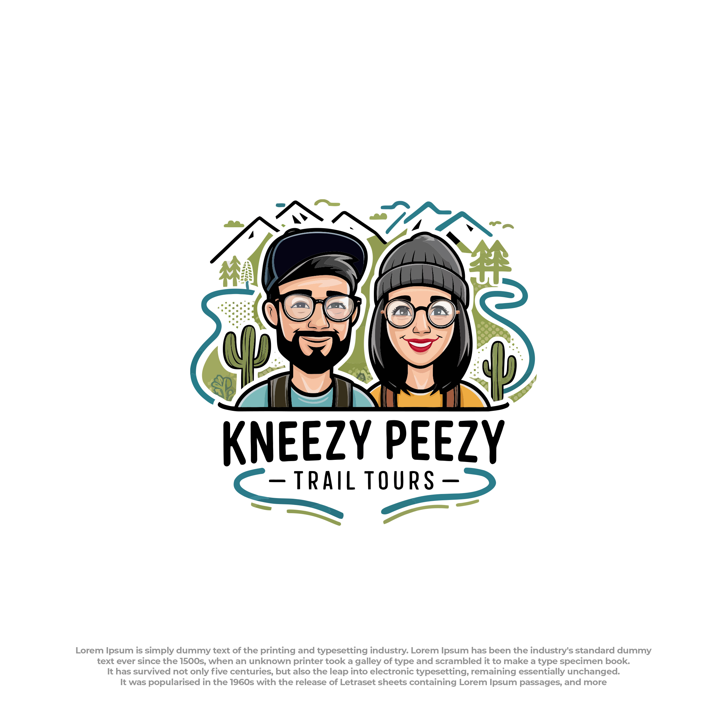 Logo Design by Peak design for Kneezy Peezy Trail Tours | Design #33400137
