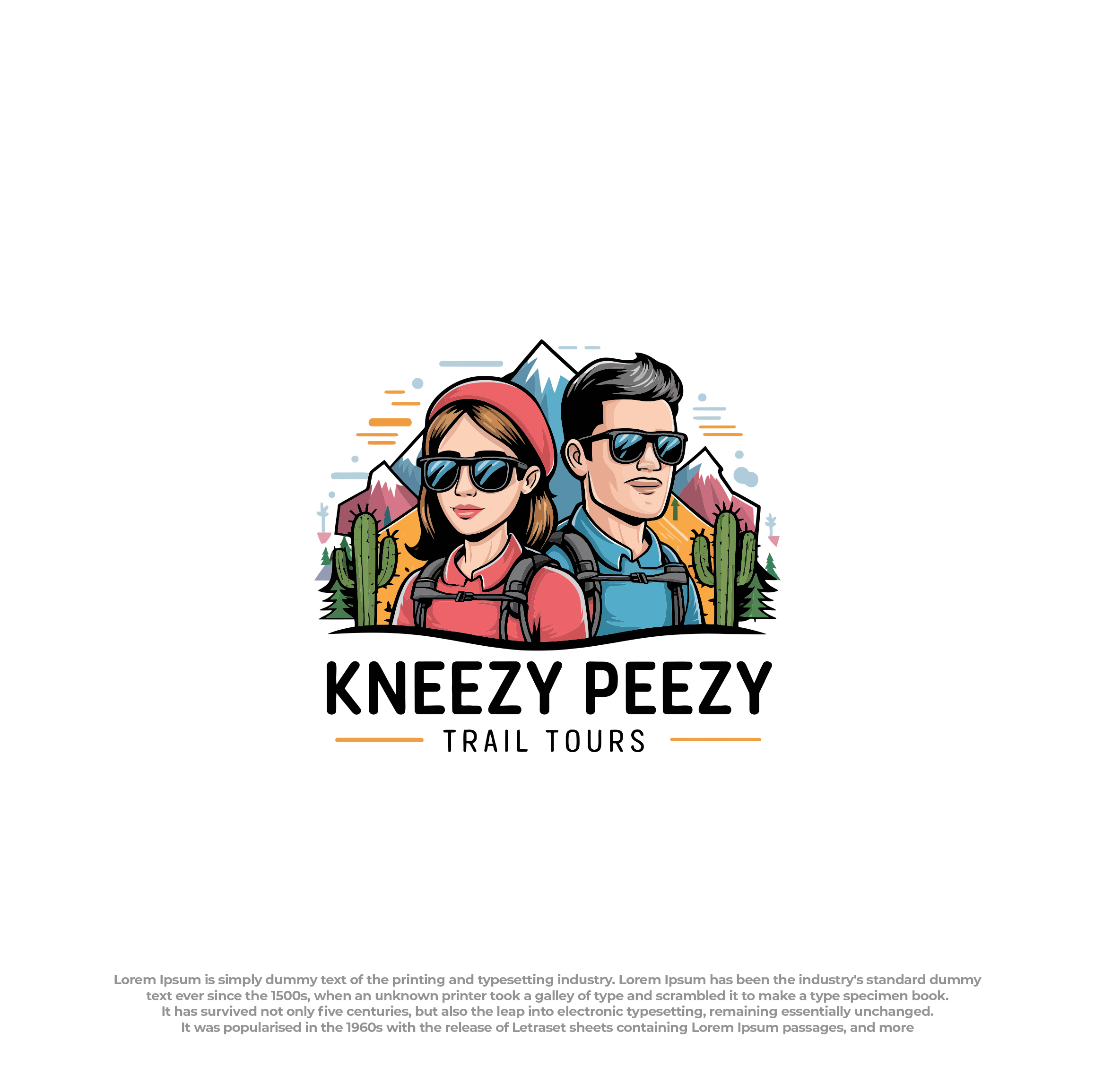 Diseño de Logo por Peak design para Kneezy Peezy Trail Tours | Diseño #33400138