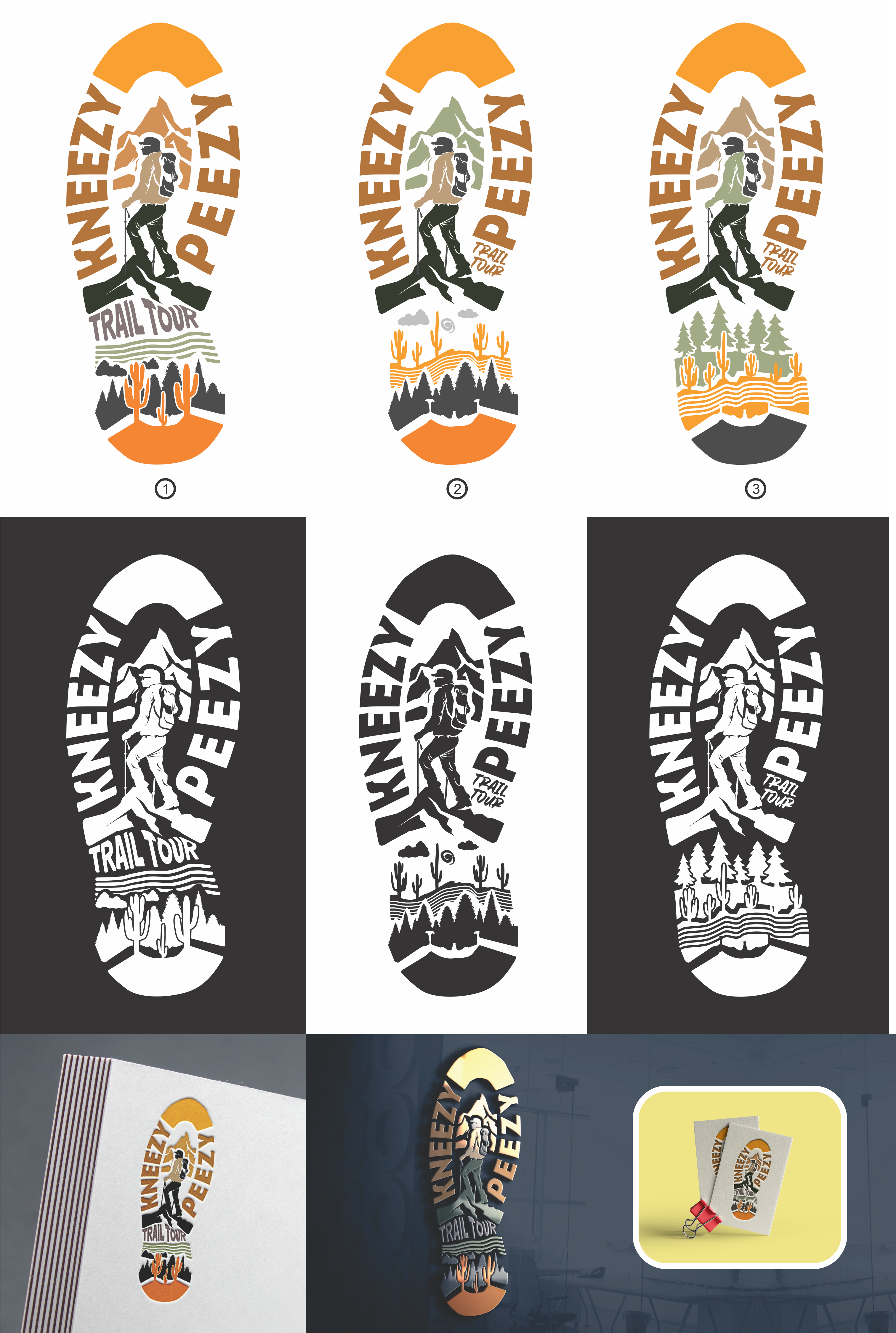 Logo Design by Doddy.K.Insani for Kneezy Peezy Trail Tours | Design #33404030