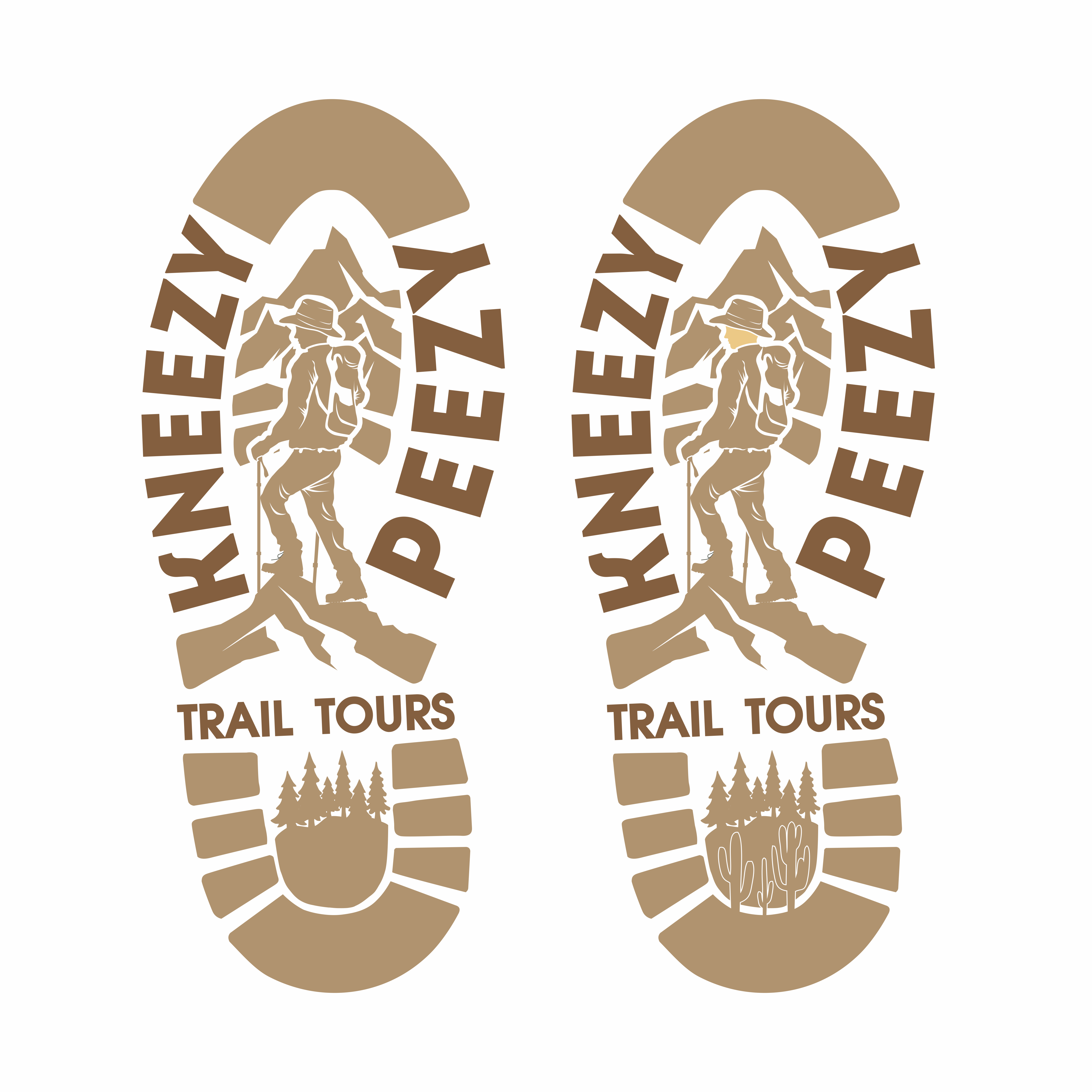 Logo Design by Doddy.K.Insani for Kneezy Peezy Trail Tours | Design #34941053
