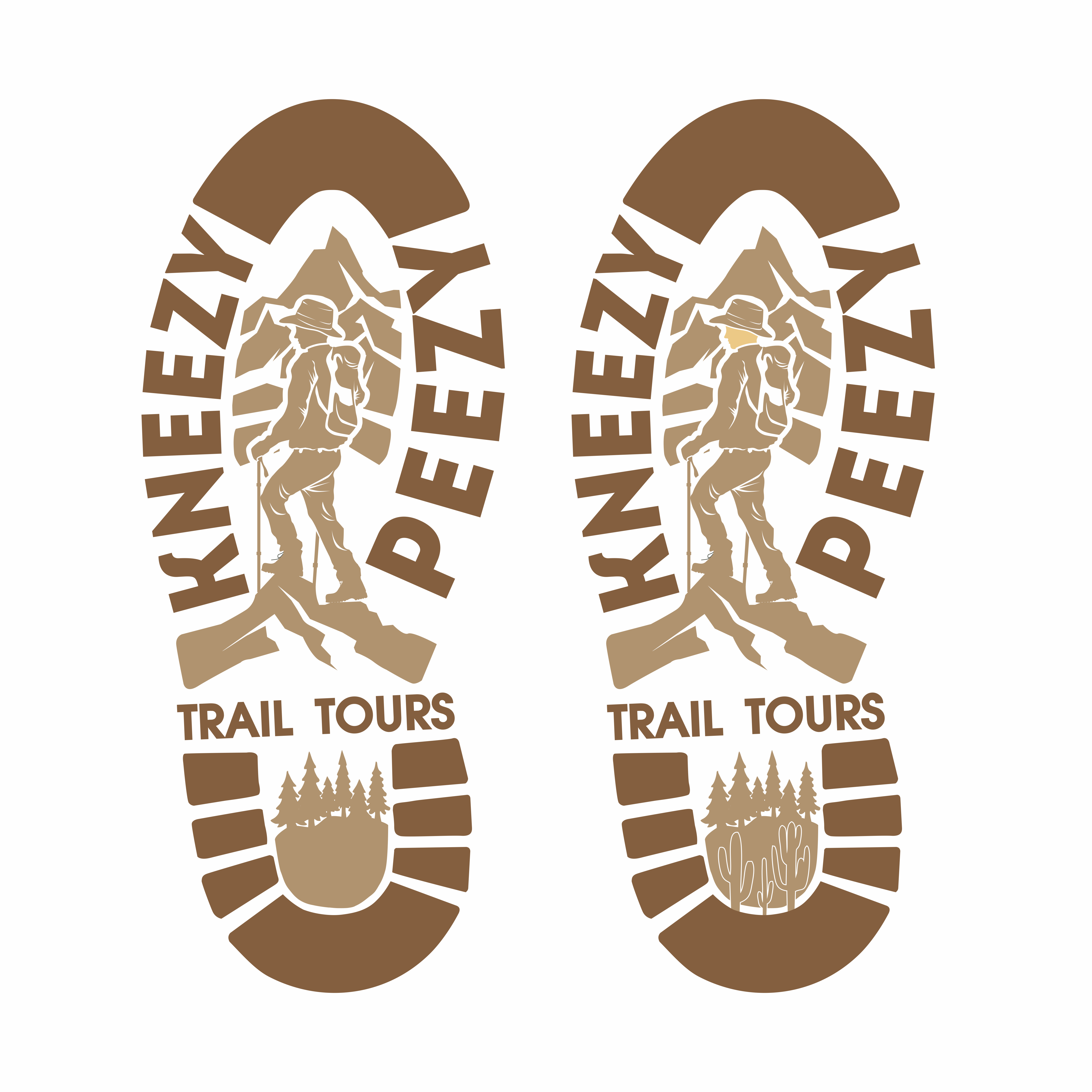 Logo Design by Doddy.K.Insani for Kneezy Peezy Trail Tours | Design #34946686