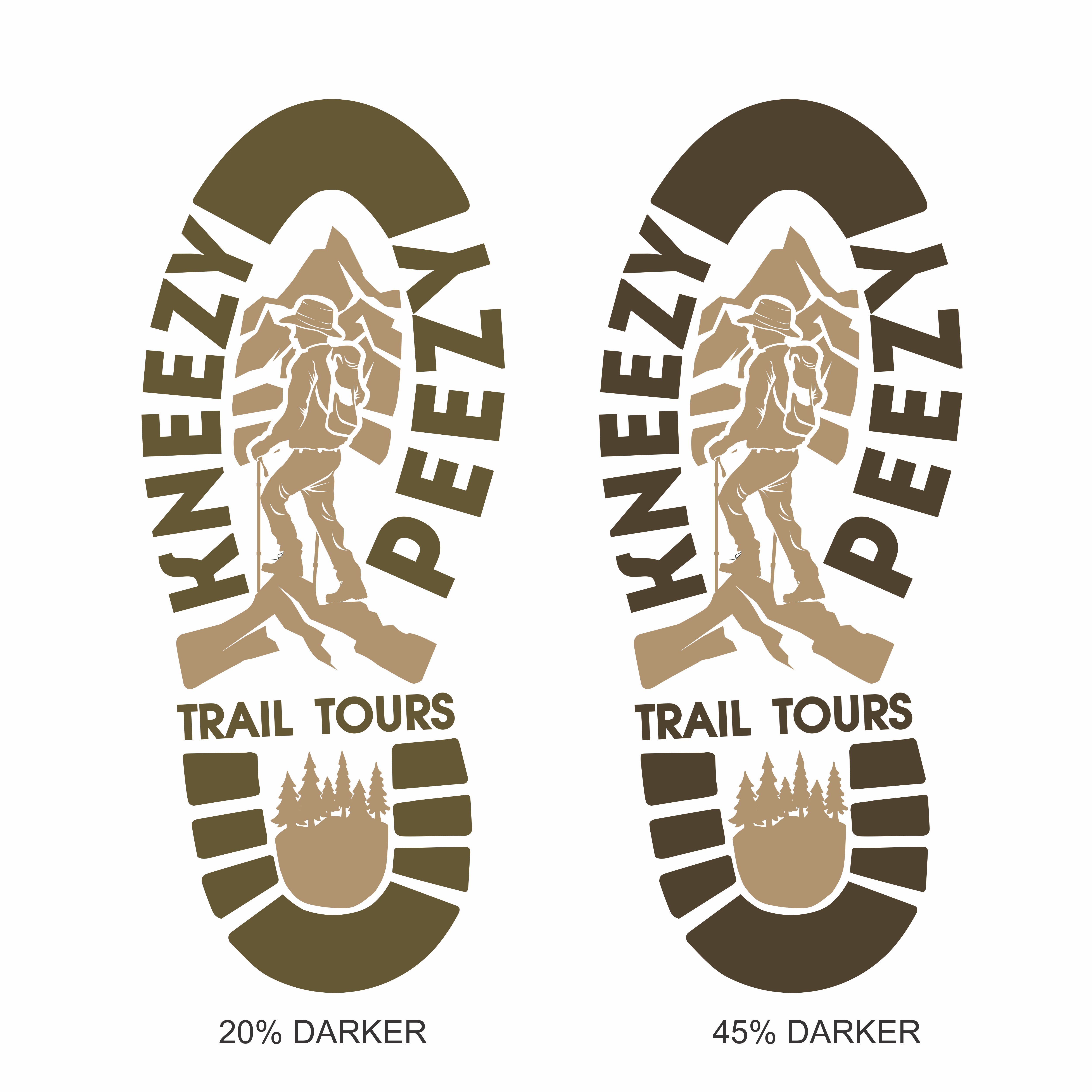Diseño de Logo por Doddy.K.Insani para Kneezy Peezy Trail Tours | Diseño #34953302