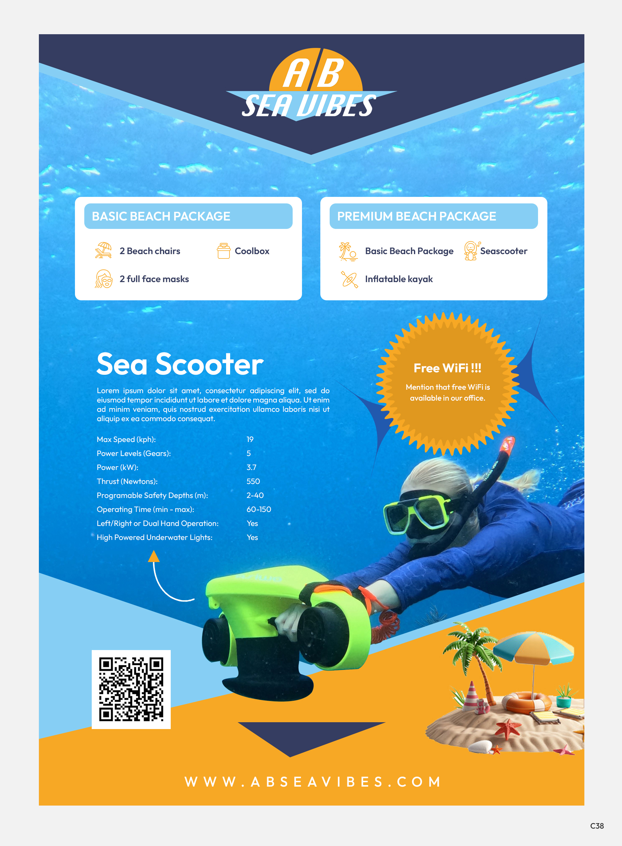 Flyer Design by pb for AB Dive | Design #33390978