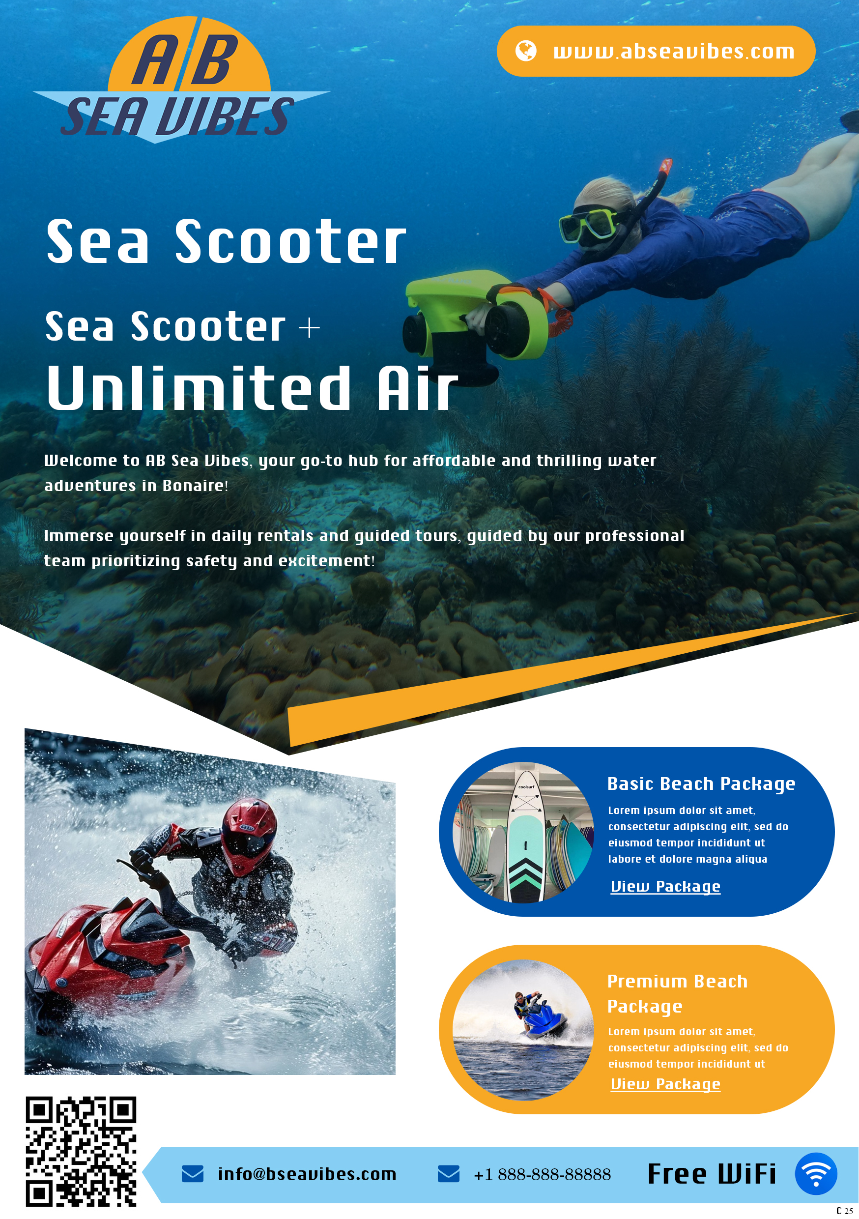 Flyer Design by pb for AB Dive | Design #33394706