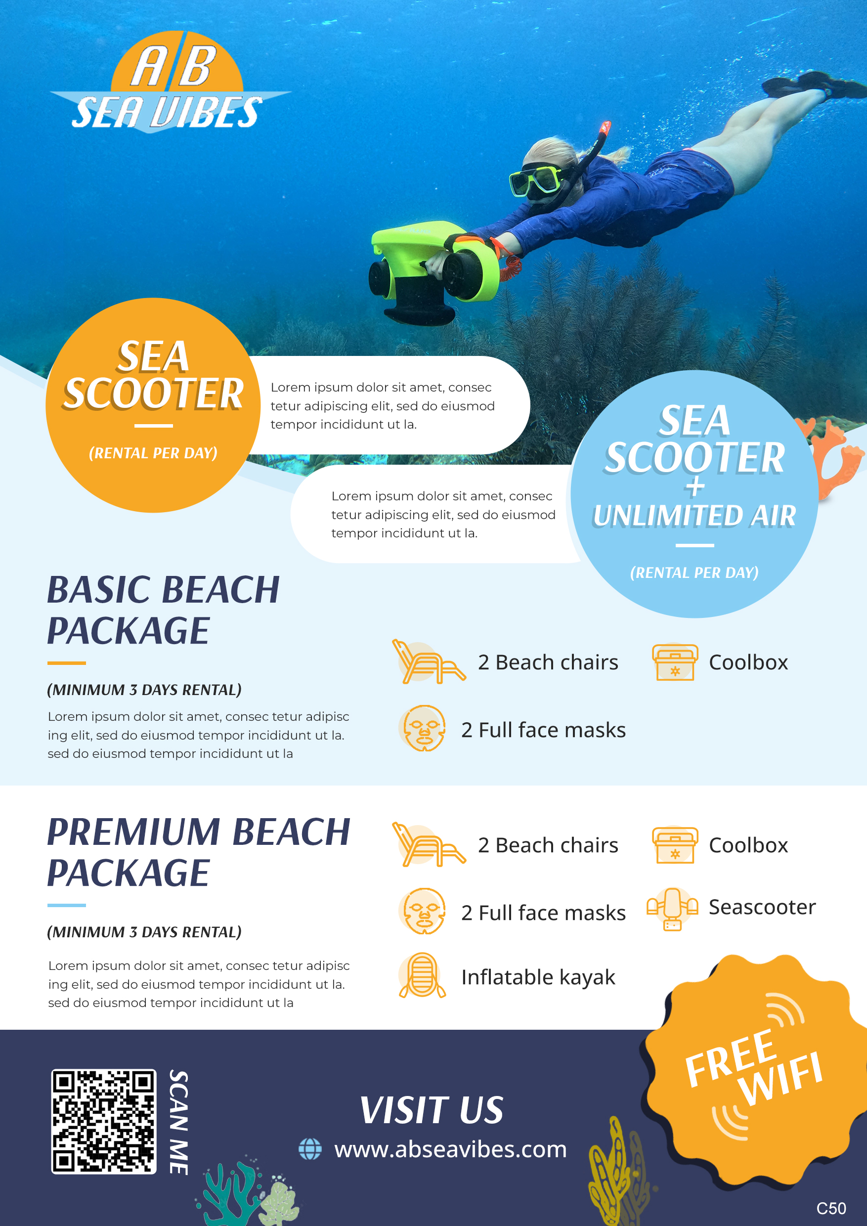 Flyer Design by pb for AB Dive | Design #33394707