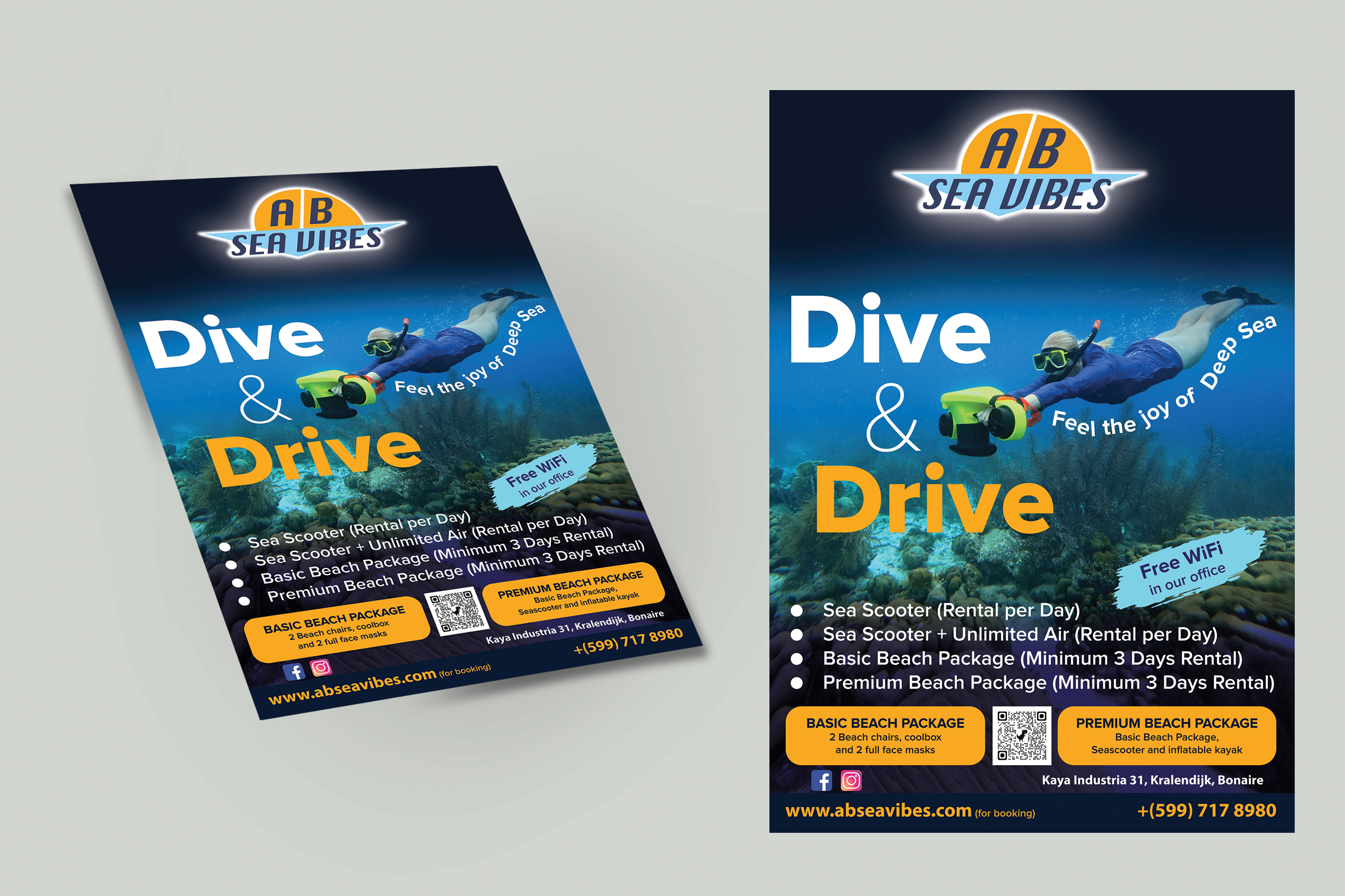Flyer Design by Impressive Designs for AB Dive | Design #33380889