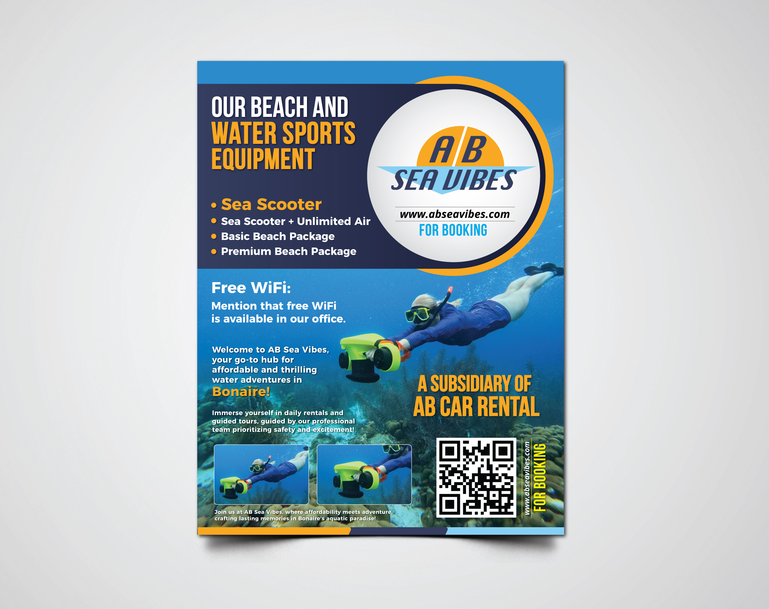 Flyer Design by meet007 for AB Dive | Design #33390153