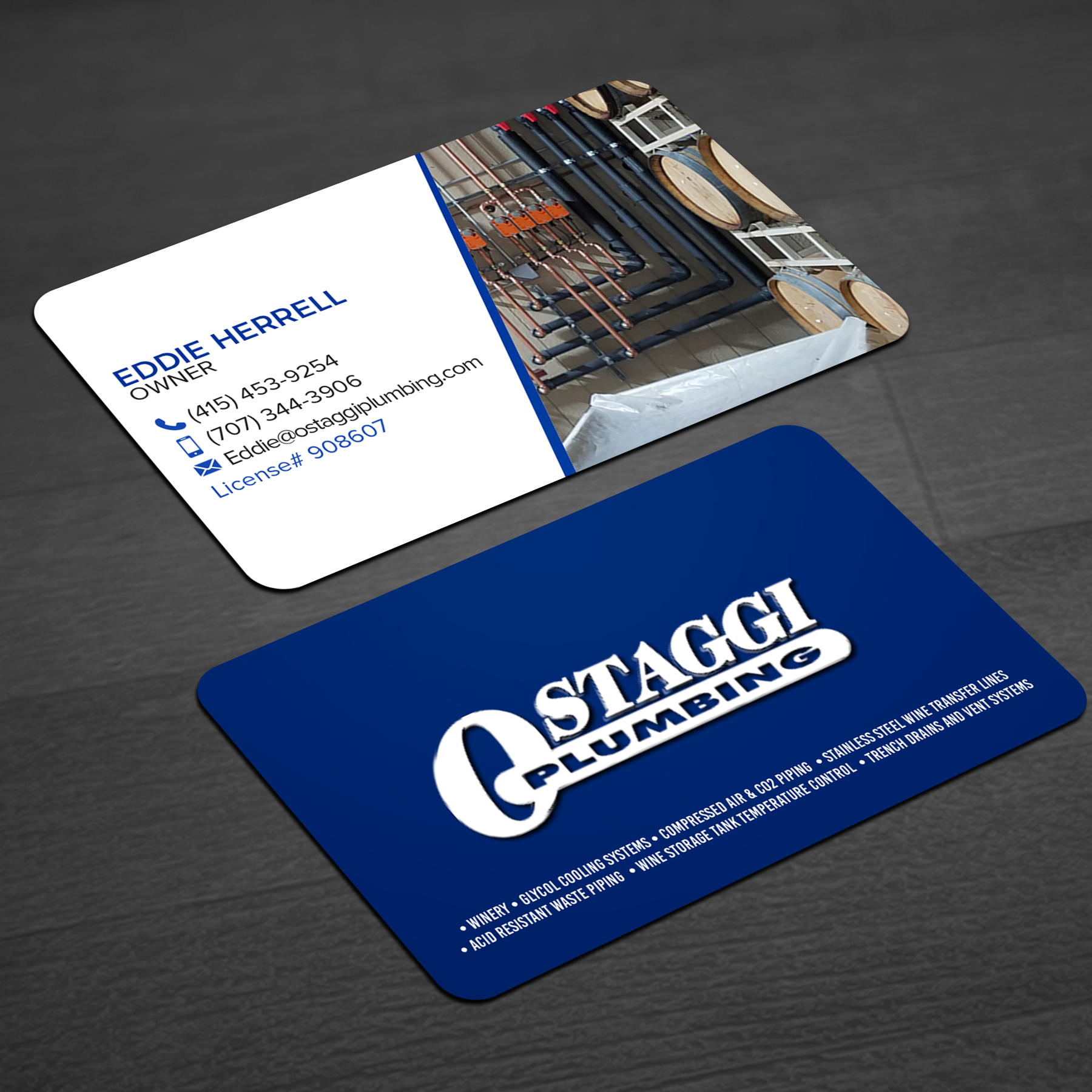 Visitenkarten-Design von WellDesign für Ostaggi Plumbing | Design #33364874