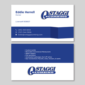 Business Card Design by YourLogoMaster for Ostaggi Plumbing | Design: #33383035