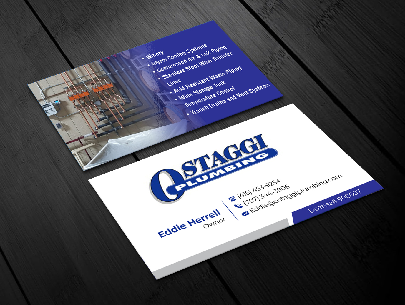 Diseño de Tarjeta de Presentación por JS Desiger para Ostaggi Plumbing | Diseño #33368746