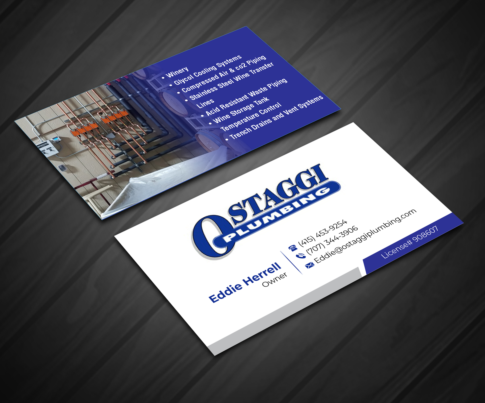 Diseño de Tarjeta de Presentación por JS Desiger para Ostaggi Plumbing | Diseño #33368775