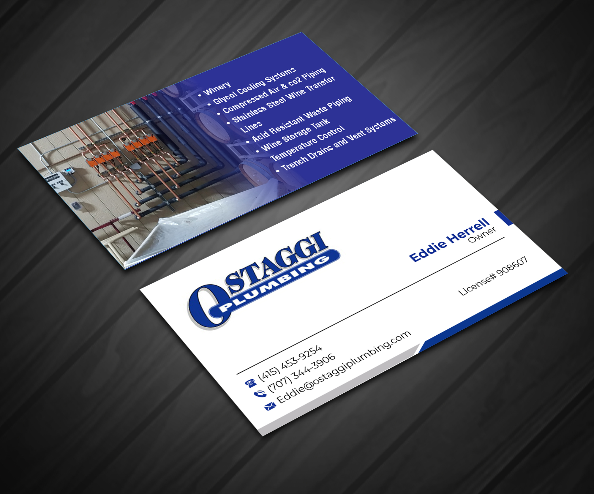 Diseño de Tarjeta de Presentación por JS Desiger para Ostaggi Plumbing | Diseño #33368835