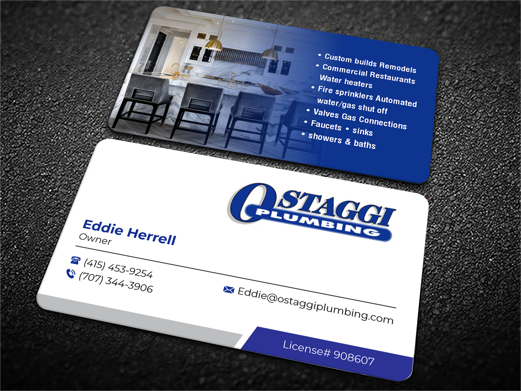 Diseño de Tarjeta de Presentación por JS Desiger para Ostaggi Plumbing | Diseño #33377991