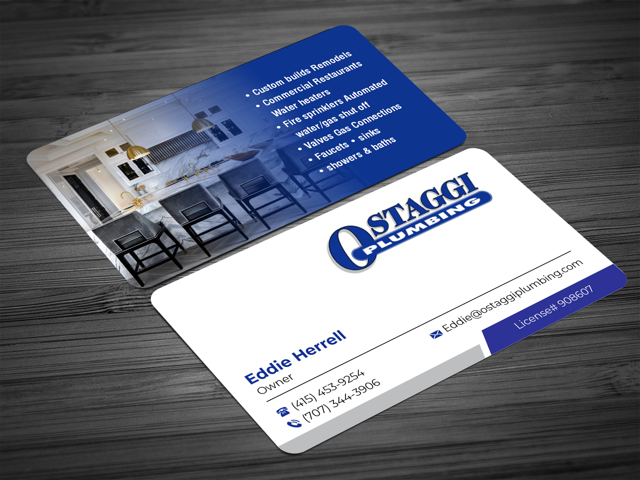 Diseño de Tarjeta de Presentación por JS Desiger para Ostaggi Plumbing | Diseño #33382014