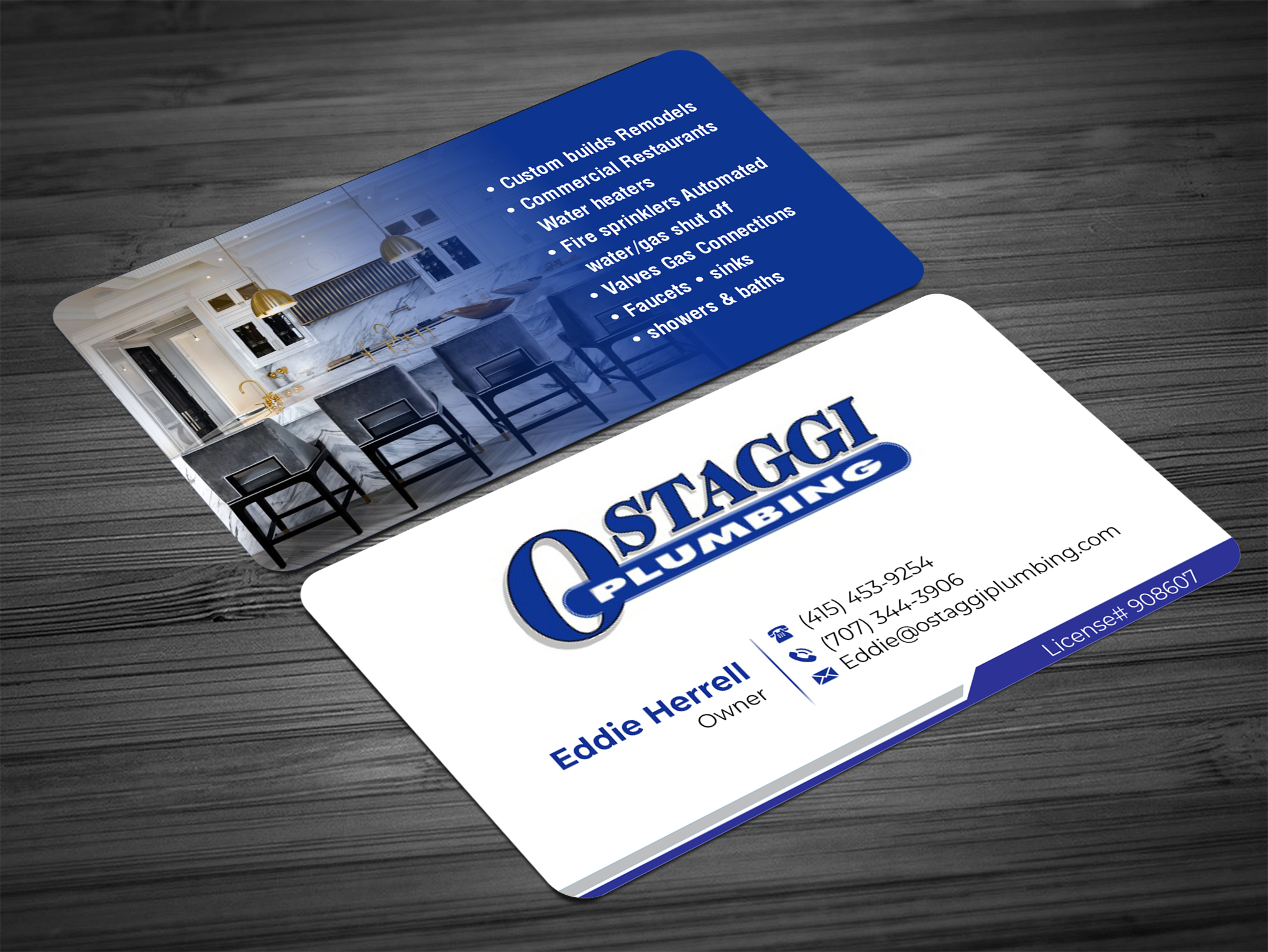 Diseño de Tarjeta de Presentación por JS Desiger para Ostaggi Plumbing | Diseño #33382054
