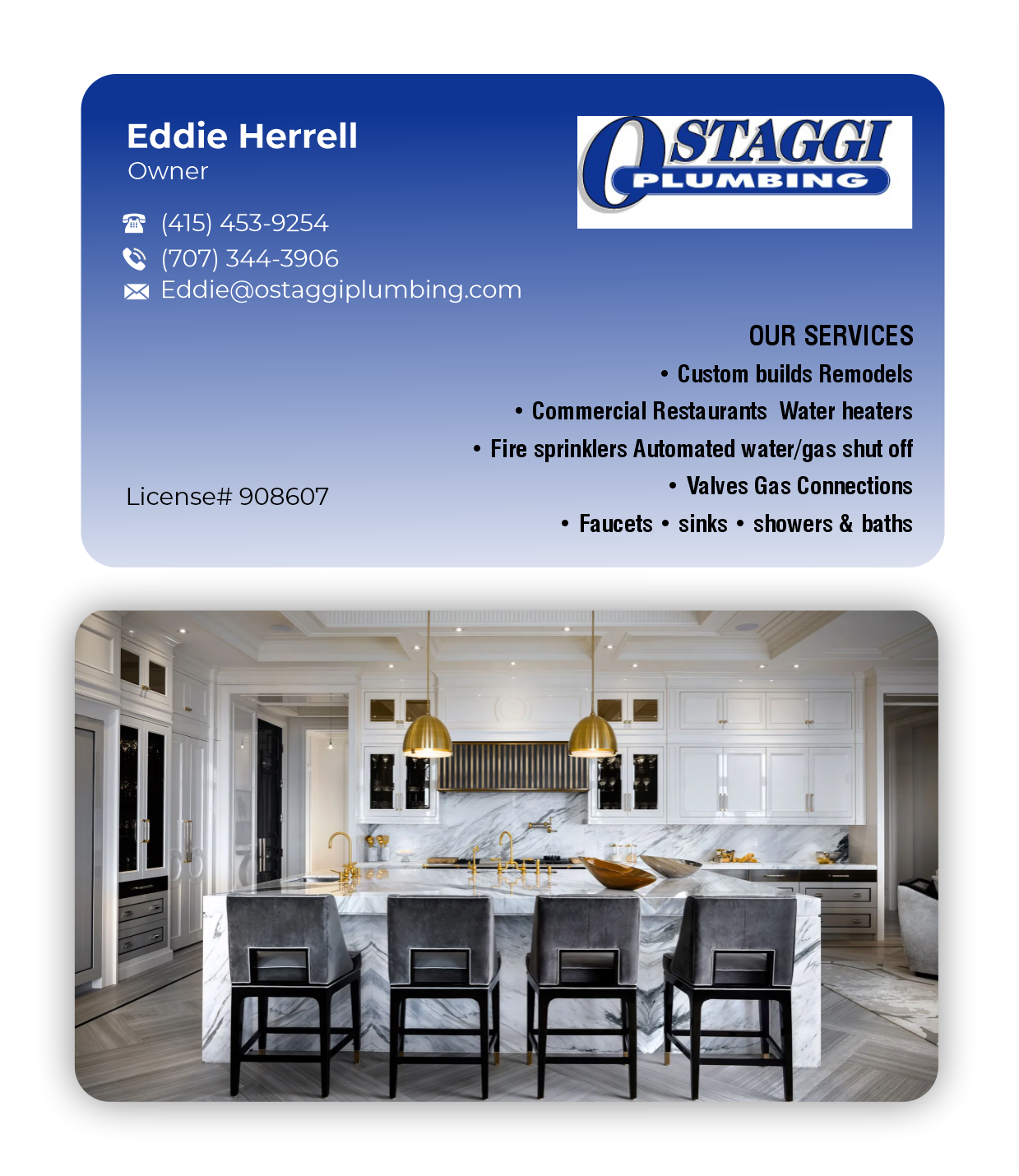 Diseño de Tarjeta de Presentación por JS Desiger para Ostaggi Plumbing | Diseño #33382205