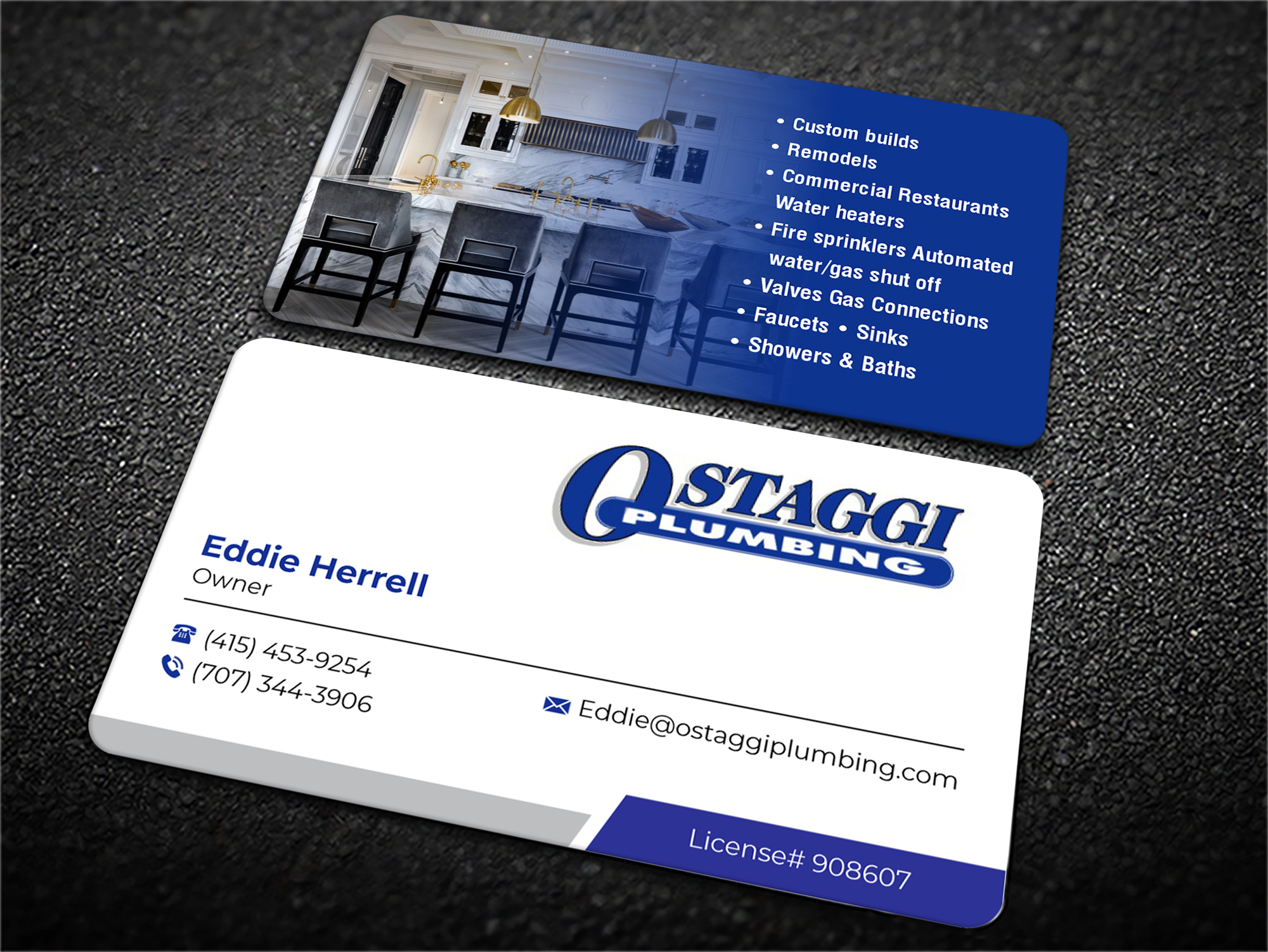 Diseño de Tarjeta de Presentación por JS Desiger para Ostaggi Plumbing | Diseño #33382795