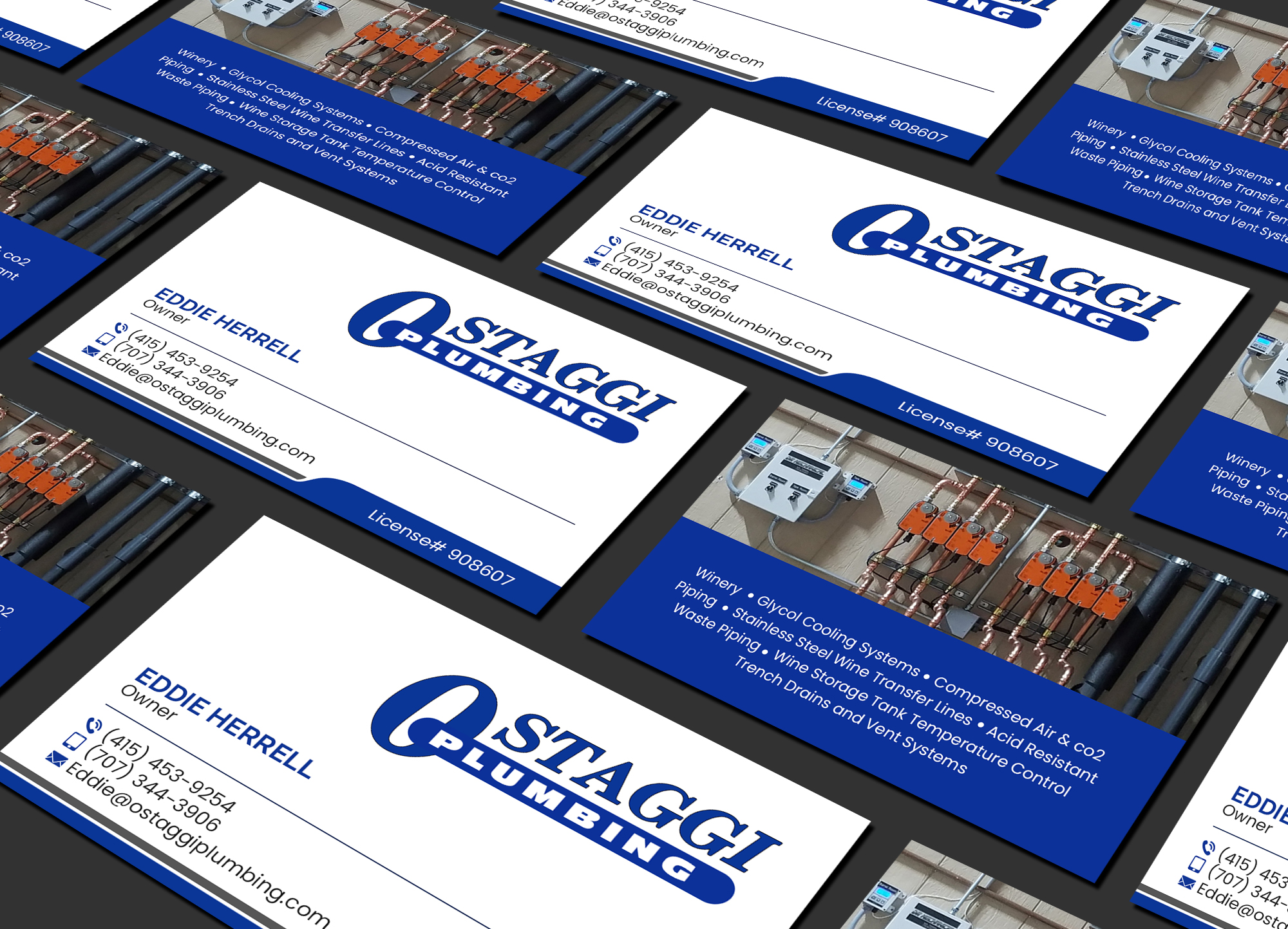 Business Card Design by Creations Box 2015 for Ostaggi Plumbing | Design #33379110