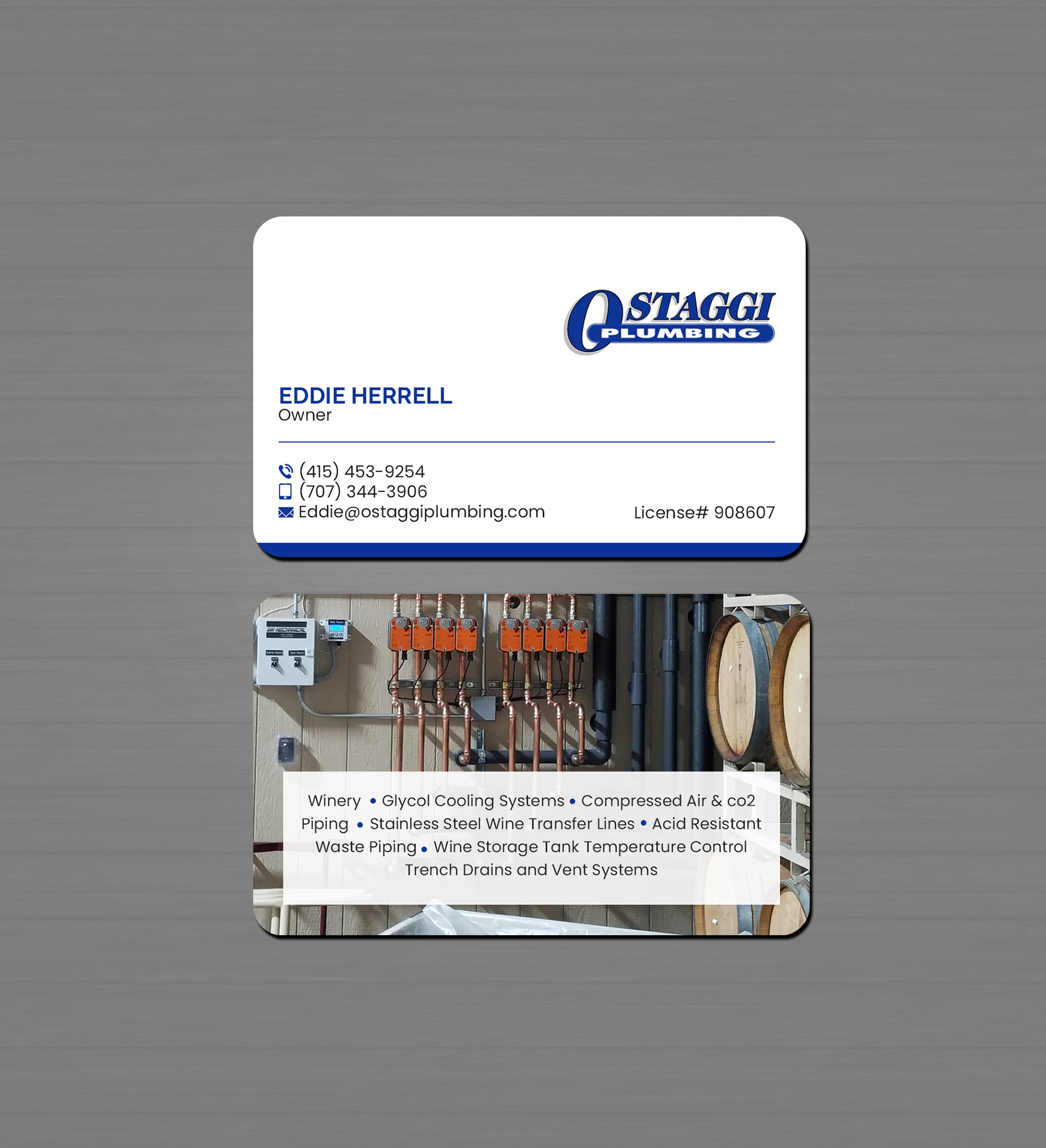 Visitenkarten-Design von Creations Box 2015 für Ostaggi Plumbing | Design #33379112