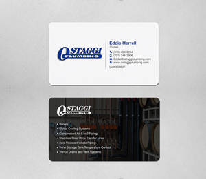 Business Card Design by Brand aid for Ostaggi Plumbing | Design: #33366448