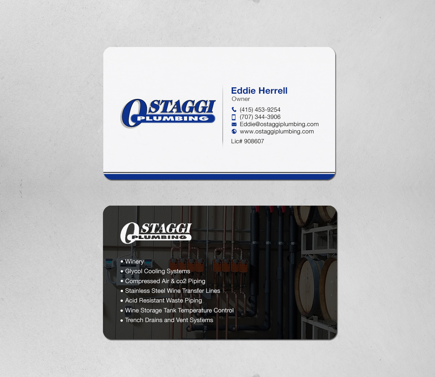 Diseño de Tarjeta de Presentación por Brand aid para Ostaggi Plumbing | Diseño #33366449