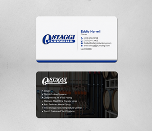 Business Card Design by Brand aid for Ostaggi Plumbing | Design: #33366449