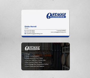 Business Card Design by Brand aid for Ostaggi Plumbing | Design: #33366451