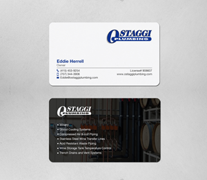 Business Card Design by Brand aid for Ostaggi Plumbing | Design: #33366452