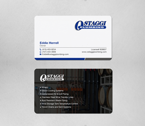Business Card Design by Brand aid for Ostaggi Plumbing | Design: #33366454