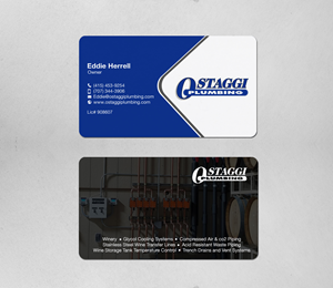 Business Card Design by Brand aid for Ostaggi Plumbing | Design: #33366455