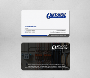 Business Card Design by Brand aid for Ostaggi Plumbing | Design: #33366456