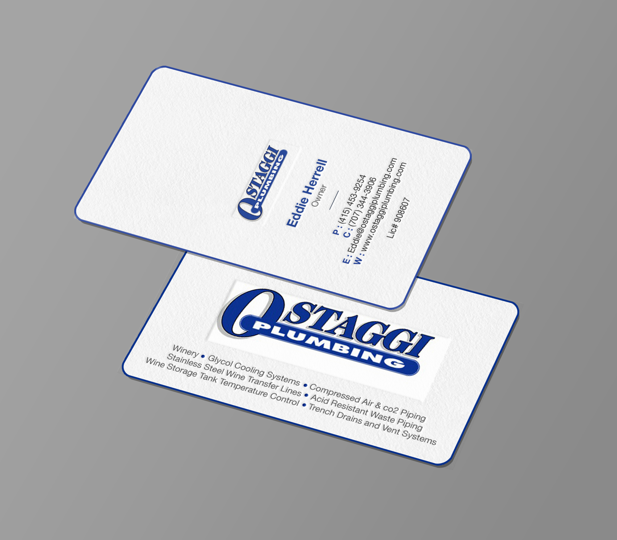 Diseño de Tarjeta de Presentación por Brand aid para Ostaggi Plumbing | Diseño #33366463