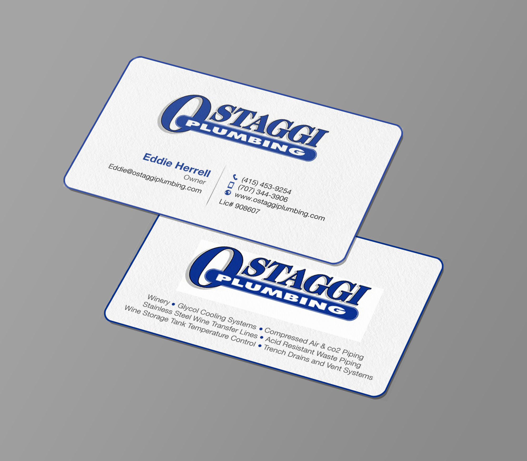 Diseño de Tarjeta de Presentación por Brand aid para Ostaggi Plumbing | Diseño #33366547