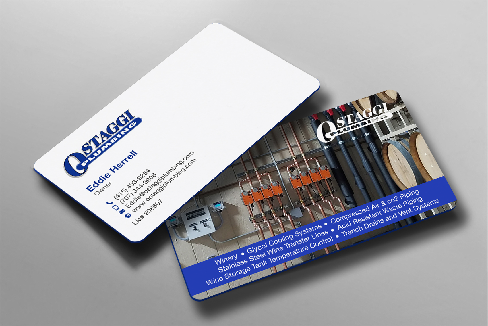 Diseño de Tarjeta de Presentación por Brand aid para Ostaggi Plumbing | Diseño #33366549